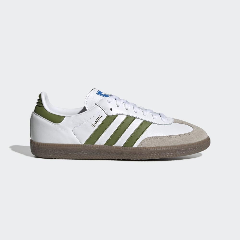 Originals Adidas Samba OG Barbati Romania - Albi/Masline Verzi/Maro Deschis EE7055